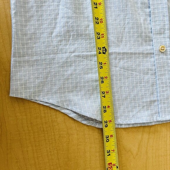 Ben Sherman Men's Plaid Short Sleeve Blue Shirt Size Small Textured Slub NWT - Picture 12 of 12